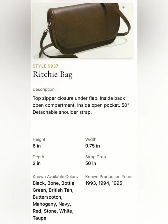 Coach 9937 Vintage Ritchie Bag 1993 (Black) - EUC - Picture 4 of 10